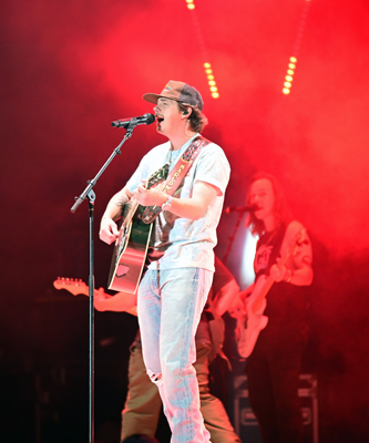 struming the guitar
